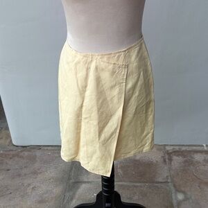 TSE Vintage Cream / Light Yellow Women's Wrap Skirt Size 6